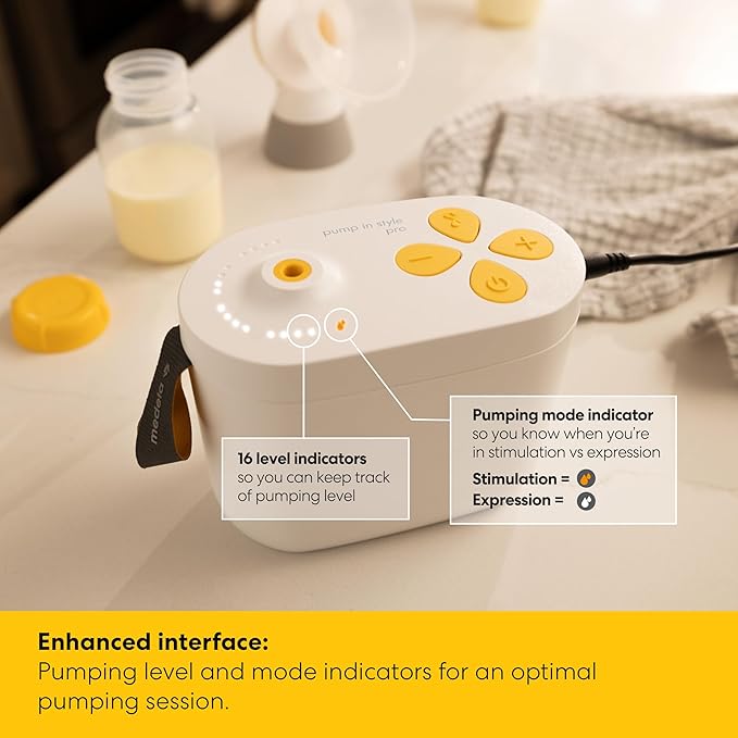 Medla New 2nd Gen Medela Pump in Style Pro Breast Pump, Clinically Proven Hospital-Efficiency, Compact Portable Double Electric Pump with Bottles and PersonalFit Plus Breast Shields