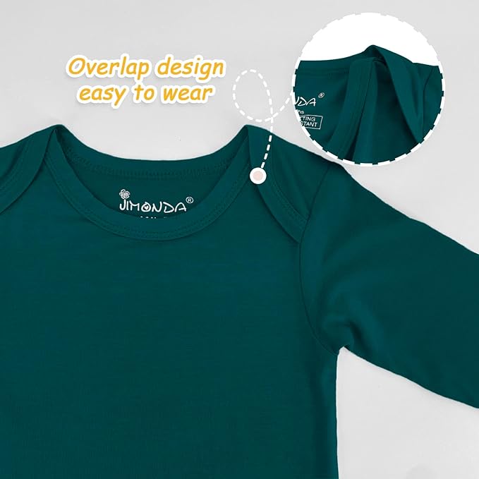 Jimonda Bamboo Baby Bodysuit Long Sleeve Infant Romper Soft Boy Girl Unisex Newborn Clothes One Piece Outfits Summer Fall