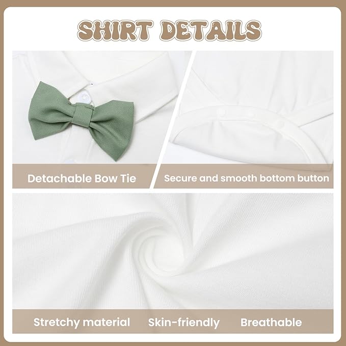 Baby Boy Clothes Suits Infant Gentleman Wedding Outfit Formal Dress Shirt Vest Bowtie Pants 4Pcs Baby Suit Sets