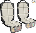 Car Seat Protector,2 Pack Car Seat Protectors Baby Carseat Waterproof Durable 600D Fabric for Child Baby Car Seat Mat Vehicle Pet Cover 2 Storage Pockets (2 Pack Beige)