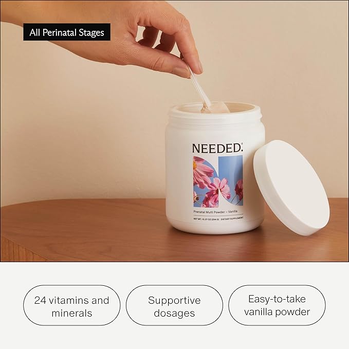 Needed. Vanilla Prenatal Multivitamin Powder & Omega-3 Bundle | Nutrient Support for Pregnancy & Postpartum