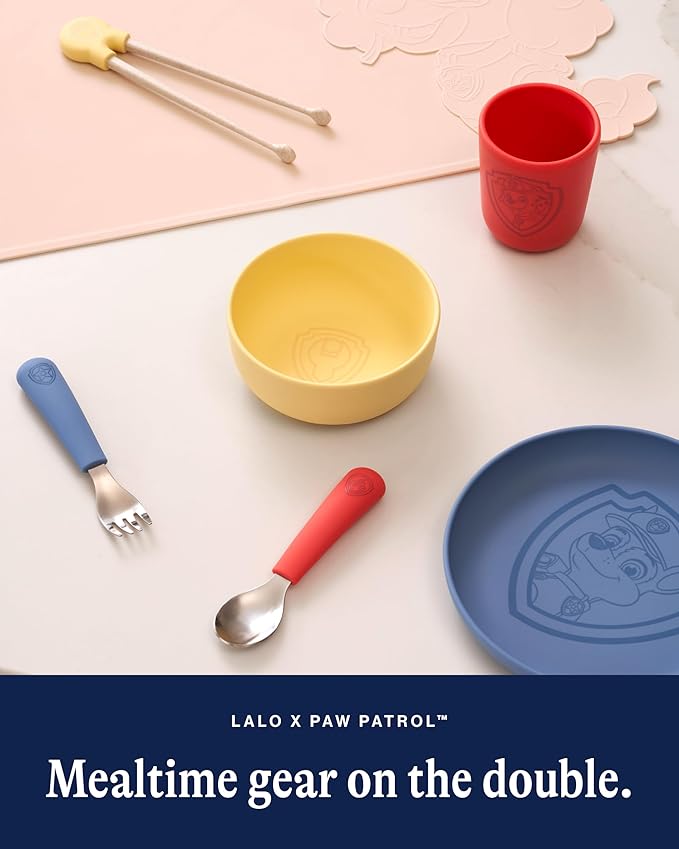 Lalo PAW Patrol Silicone Placemat for Toddlers & Babies - Non-Slip Kids Placemat for Restaurants & Dining Tables - Non-Toxic & BPA Free Safe - for Ages of 4 Months and Up - Marshall