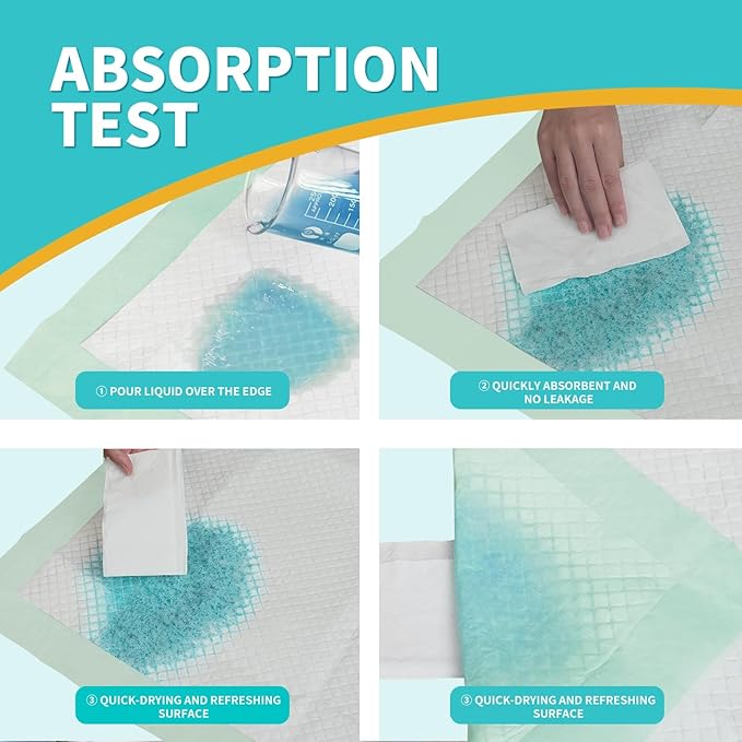 Disposable Bed Pads 40x36 Inch (40 Pack) - Extra Large, Super Absorbent Underpads for Adults & Pets, Waterproof Incontinence Pads, Mattress Protector [100x91CM]
