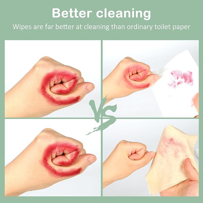 Bamboo Flushable Wipes,Septic Safe,Soft, Soothing Botanicals & Aloe, Unscented,Eco Friendly, Natural Brown Bamboo-Pulp Based Flusable Wipes for Women/kids/Adults 360Count (6 Packs of 60)