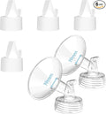 Flange Inserts for Spectra, Spectra Replacement Pump Parts for S1/S2/9 Plus, Not Original Accessories, Breast Pump Parts Include 2-Pack 19MM Flanges and 4-Pack Duckbill Valves