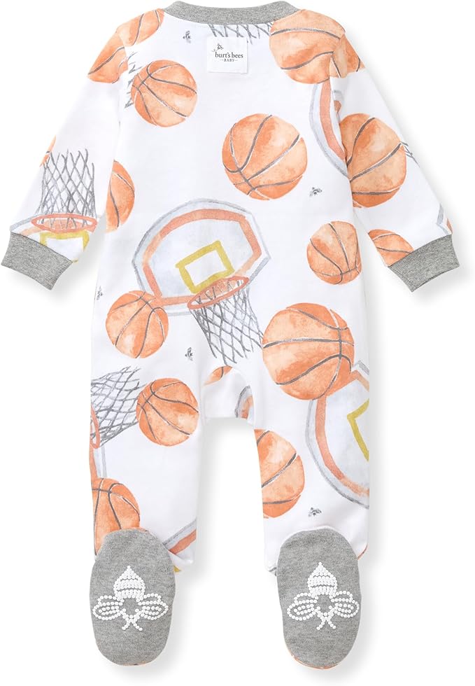 Burt’s Bees Baby Boys' One-Piece Sleep and Play 100% Organic Cotton PJs