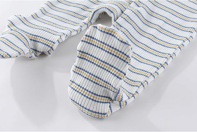 Fashion Baby Boy Girl Clothing Set Cotton Soft 3-Piece Long Sleeve Button Rompers 5-Pack Hats&Gloves Infant Clothes