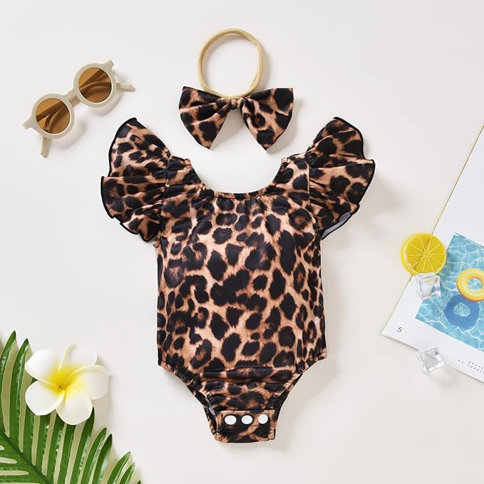 Toddler Girl Baby Ruffles Mermaid Fish Scale Swimsuit One Piece Swimwear Bathing Sunsuit