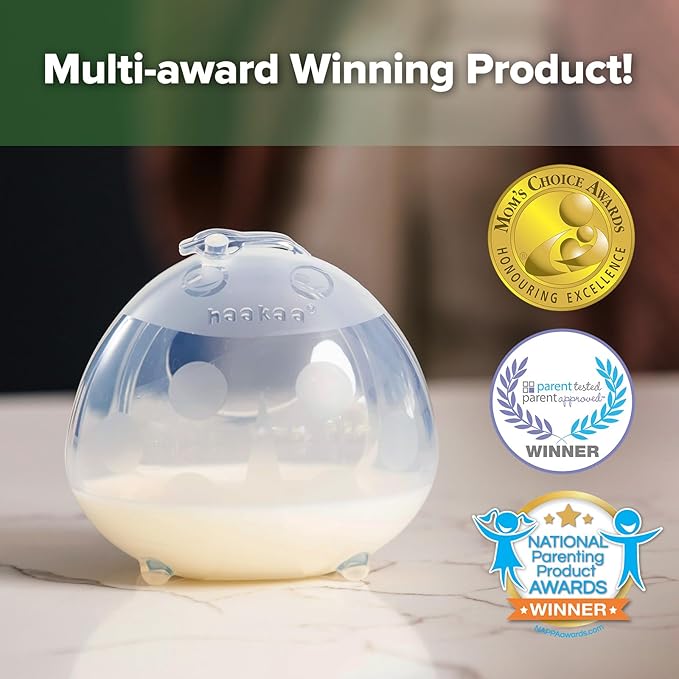 haakaa Ladybug Milk Collector 1.4oz/40ml 2pcs - Wearable Nursing Cups | Soft Breast Shells | Breastmilk Saver |Portable Letdown Catcher for Pumping On The Go Breastfeeding Moms, Protects Sore Nipples