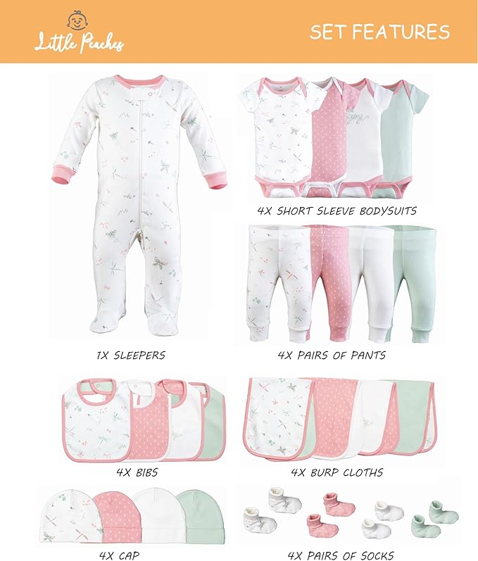 Baby Girl Clothes - Layette Gift Set for Baby Boys, Fits 0 to 3 Months Baby,Newborn Clothes & Accessories Set