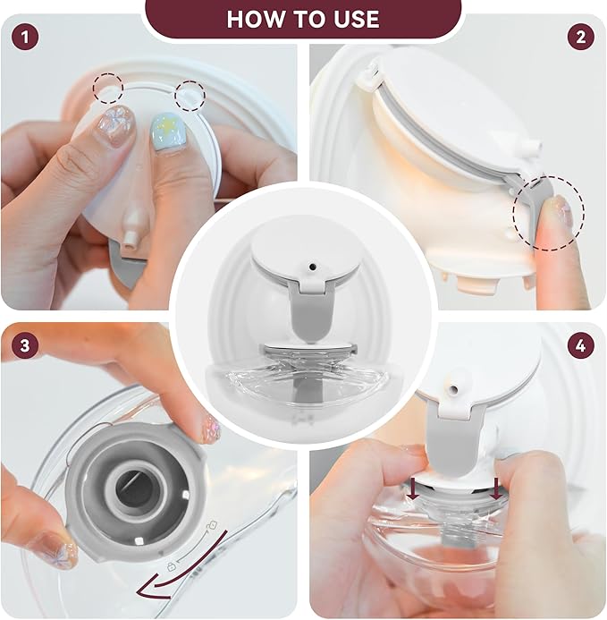 4 PC Duckbill Valves and 2 PC Silicone Diaphragms Compatible with Momcozy M9 Replacements Parts, Replace Mom Cozy M9 Pump Parts, Momcozy Mobile Flow Breastfeeding Accessories
