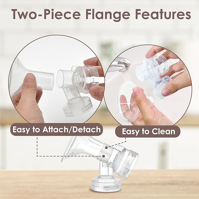 Maymom MyFit 18 mm Small Shields, Compatible with Medela Breast Pump Parts- PersonalFit, Freestyle, Harmony, Maxi, Flex Connector, Connect to Widemouth/Narrow Connector, 2pcs