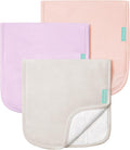 PurComfy Supersoft Burp Cloths, Premium Bamboo Viscose Baby Burp Cloths, Absorbent & Skin-Friendly, Large 21” x 10”, Unisex Baby Essentials for Feeding, Spit-Up, 3-Pack