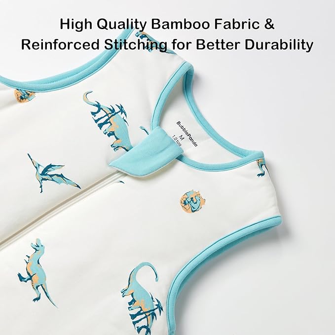 BubblePanda Rayon Made from Bamboo Toddler Sleep Sack with Feet 12-24 Months 1.0 Tog Ultra Soft Toddler Sleeping Sack 1t-2t Sleep Bag Walker Quilted Wearable Blanket with Legs 2-Way Zipper Lightweight