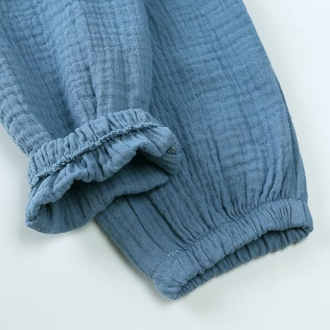 MYGBCPJS Baby Boys Girls Cotton Linen Trousers Kids Casual Ankle Pants Loose Long Bloomers