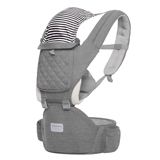 Baby Carrier, 6-in-1 Newborn to Toddler, Carrier with Hip Seat Lumbar Support 7-41 lbs, Adjustable Baby Holder Carrier for All Seasons & Positions
