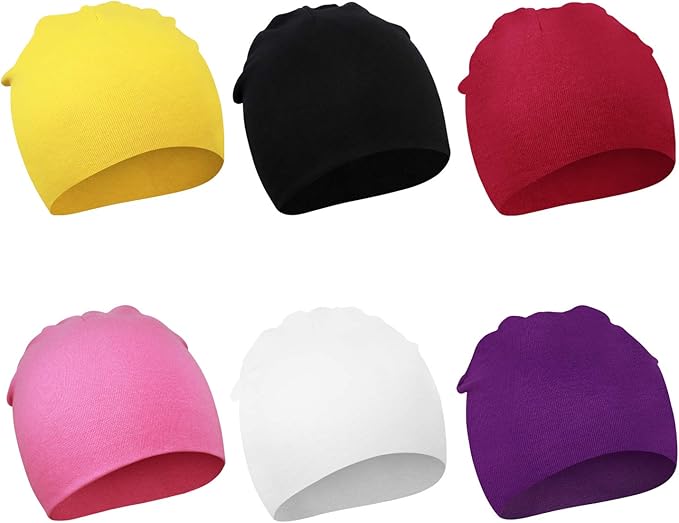 DRESHOW BQUBO 6 Pack Baby Hats for Boys Girls Unisex Baby Hat Soft Knit Cap Nursery Beanie for Newborn Infant Toddler Kid