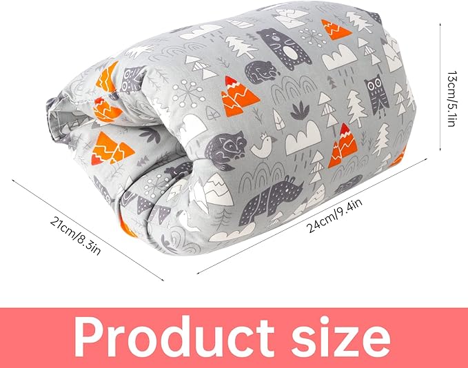 Cozy Cradle Pillow, Baby Feeding Arm Pillow,Soft Cotton Bottle Nursing Arm Pillows for Newborn,Breastfeeding Pillows for More Support for Mom and Baby,Ergonomic Nursing Essentials (Gray)