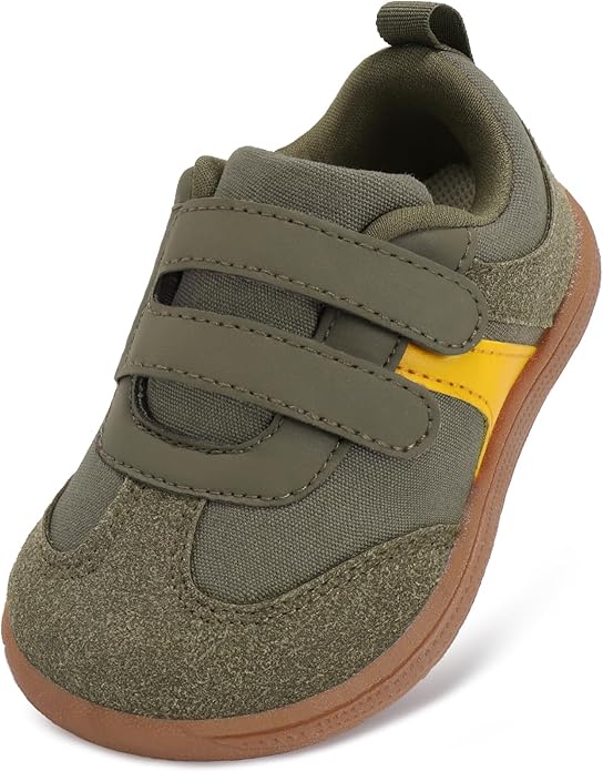 Toddler Wide Toe Box Barefoot Shoes Boys Girls Sneakers Zero Drop Kid Tennis Running Shoes Lightweight Non-Slip Comfortable Infant First Walking Shoe Outdoor Activities School