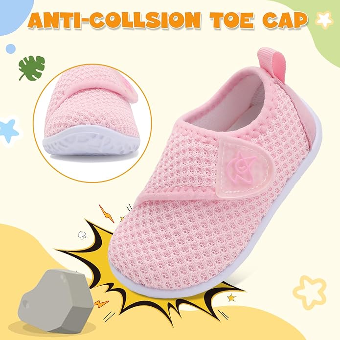 LeIsfIt Baby Shoes Boys Girls First Walking Shoes Non-Slip Infant Sneakers Lightweight Slip-on Crib Sneakers for First Walkers
