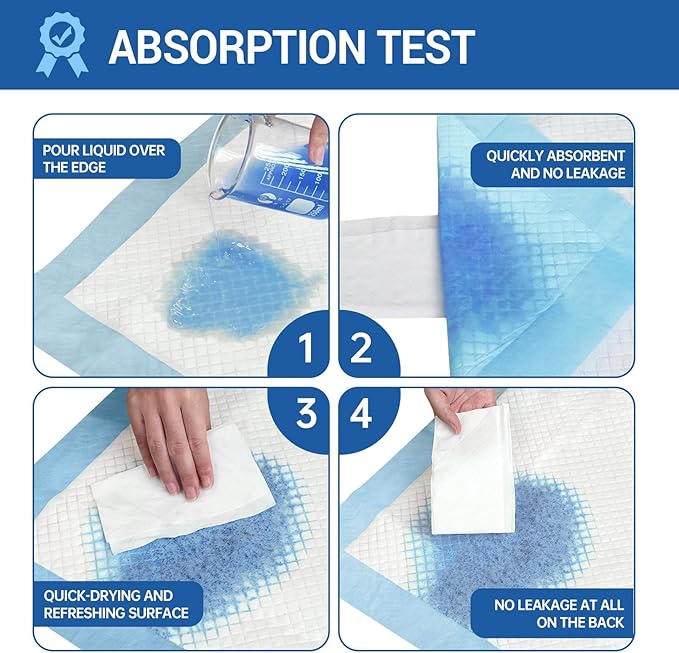 Bed Pads Disposable 40"X60" Chucks Pads Oversized Underpads with 200 Gram, Super Absorbent Pee Pads Disposable Mattress Pads Incontinence Pads for Adults, Elderly, Pets [100x150CM, 30pcs]