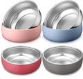 4 Pack Stainless Steel Bowls for Kids - BPA-Free 5" Baby Bowls with Removable Silicone Base - Non-Slip Toddler Bowls for Snacks & Meals (Classic Colors)
