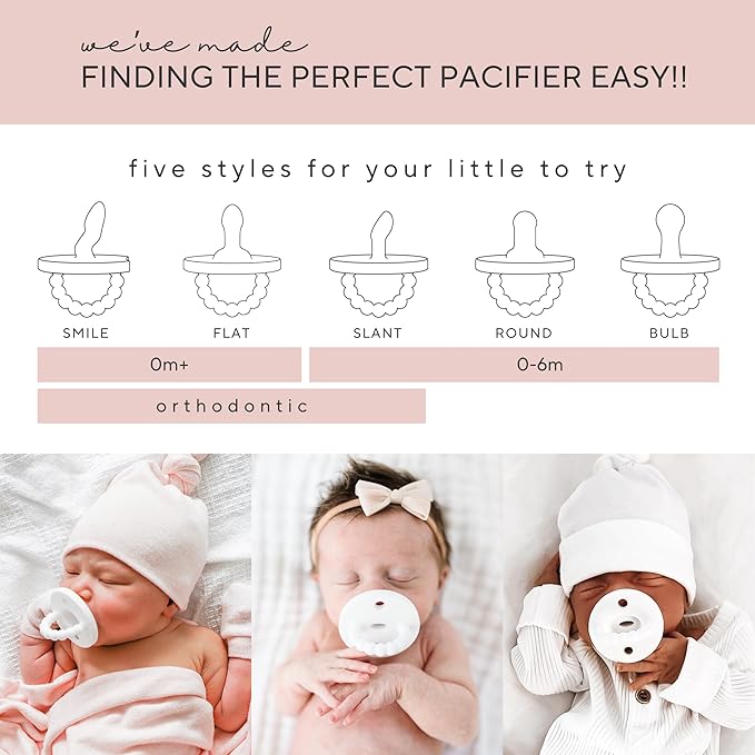 Ryan & Rose Cutie PAT Pacifier Teether (Starter Kit, Blossom)