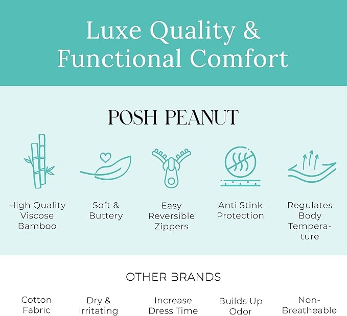 Posh Peanut Convertible Baby Sleepers - Girls Footless Baby Pajamas with 2 Way Zipper for Easy Diaper Changes