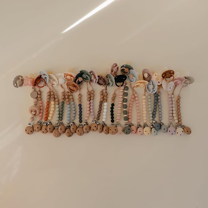 FRIGG SilkySoft Silicone Baby Pacifier 6-Pack Cinnamon Charm | Made in Denmark | BPA-Free (0-6 Months)