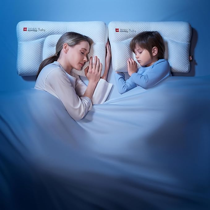 Toddler Pillow with Pillowcase, Breathable & Cozy Machine Washable Kids Pillow with Pillowcase, 21.6x13.8 Ergonomic Children Pillow for Boys and Girls Aged 3-8 (Rabbit, Height 2)