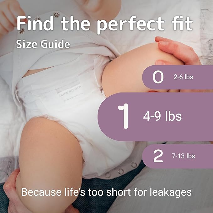 Bambo Nature Hypoallergenic Baby Diapers, Eco-Labelled Sustainable Diapers, Enhanced Leakage Protection, Totally Chlorine-free, Skin Friendly, and Super Absorbent - Size 1 (36 Count)