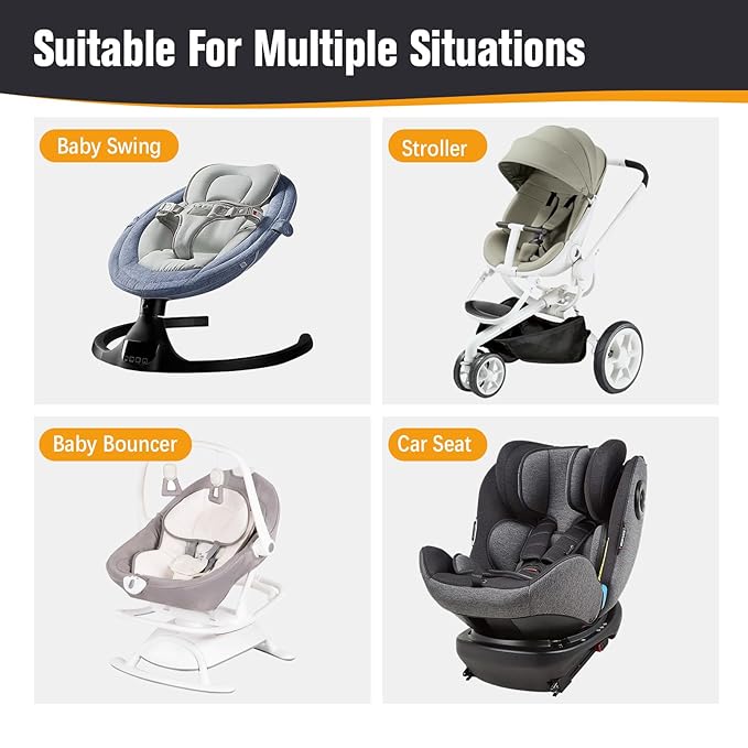 KAKIBLIN Baby Travel Pillow, Upgraded Baby Neck Pillow for Car Seat, Head Support Pillow for Car Seat Pushchair, Grey