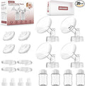 Pump Parts Compatible with Spectra S1/S2/9 Plus Breastpump, 4 Set Replacement Parts for Spectra Include 19mm Flange,Duckbill Valve,Backflow Protector,Tube,Bottle, Not Original Spectra S2 Accessories