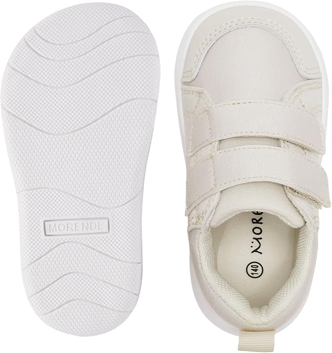 MORENDL Wide Toe Box Shoes Toddler Barefoot Shoes Baby Walking Shoe Boy Girl Non-Slip Zero Drop Minimalist Sneakers Comfort Tennis Outdoor Activities