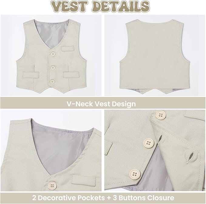 Baby Boy Clothes Suits Infant Gentleman Wedding Outfit Formal Dress Shirt Vest Bowtie Pants 4Pcs Baby Suit Sets