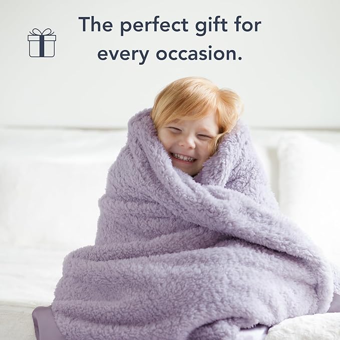 Little Giraffe Chenille Baby Blanket – 29x35” Soft Chenille with Satin Trim, Lavender | Ultra-Soft, Gentle & Safe, Lightweight & Breathable for Newborns & Toddlers