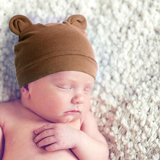 DRESHOW BQUBO 6 Pack Baby Hats for Boys Girls Unisex Baby Hat Soft Knit Cap Nursery Beanie for Newborn Infant Toddler Kid