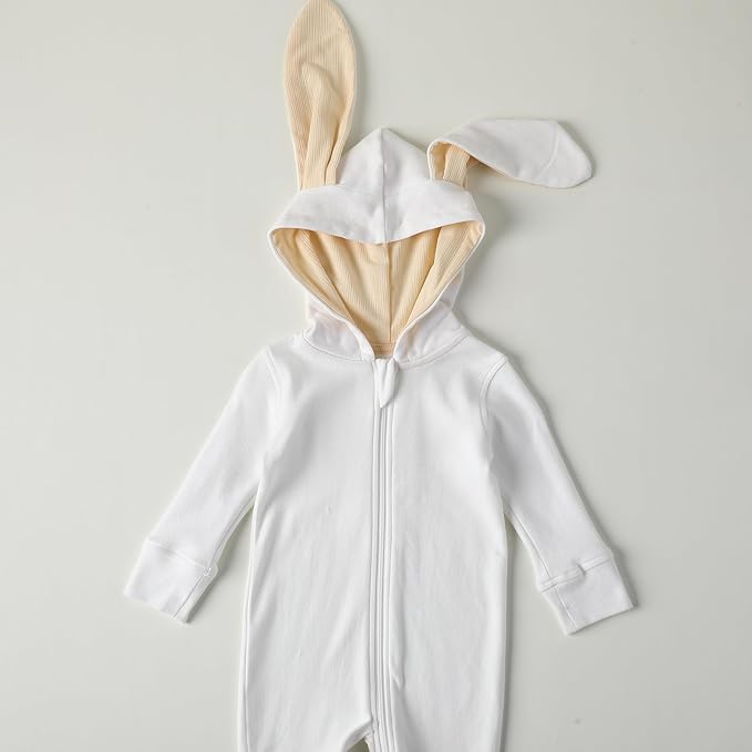 Owlivia Organic Cotton Baby Boy Girl Zip up Sleep 'N Play Pjs, Footless, Long Sleeve