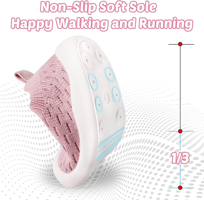 Baby Walking Shoes Toddler Girl Boy Soft Sole Breathable Cotton Canvas Shoes Infant Lightweight Non-Slip Safer Slip-on First Walkers Shoes Casual Tennis Wide Sneakers Rubber Soles Running Outdoor