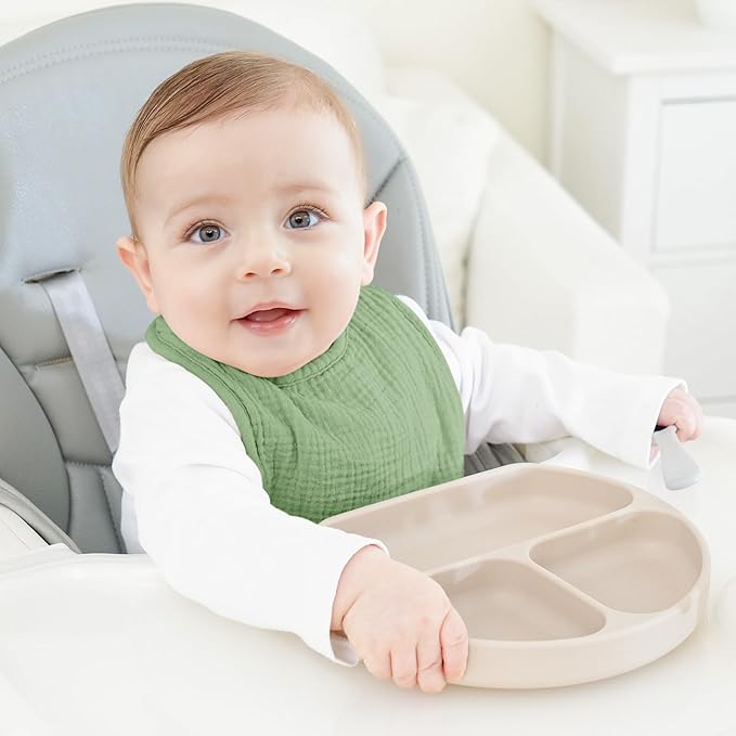 100% Cotton Muslin Baby Bibs 10-Pack Baby Drool Bibs for Unisex Baby Toddlers Infant Newborns Drooling and Teething