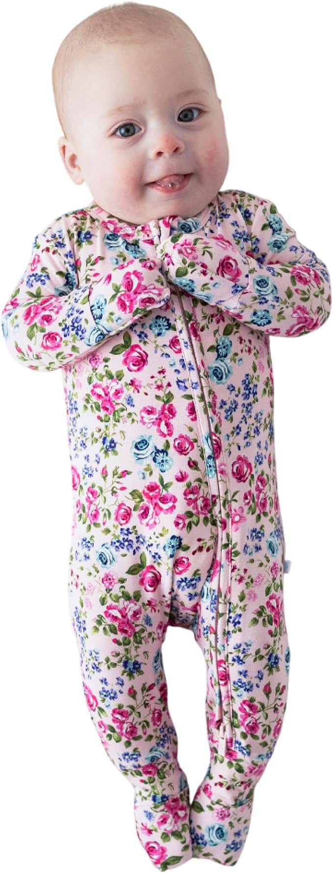 Posh Peanut Convertible Baby Sleepers - Girls Footless Baby Pajamas with 2 Way Zipper for Easy Diaper Changes