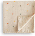mushie Muslin Baby Swaddle Blanket | 100% Organic Cotton (Dinosaurs)
