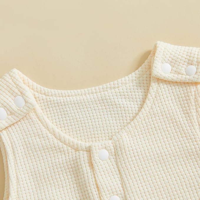 Kuriozud Newborn Infant Unisex Baby Boy Girl Clothes Button Romper Jumpsuit Basic One Piece Outfits