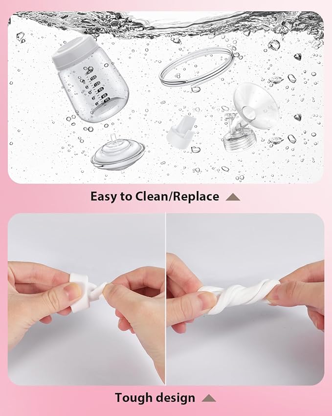 Breast Pump Parts Compatible with Spectra S1/S2/9 Plus, Not Original Accessories, Full Set Replacements Include 30mm Flanges, Valves, Backflow Protectors (Duckbills Included), Tubings and Bottles