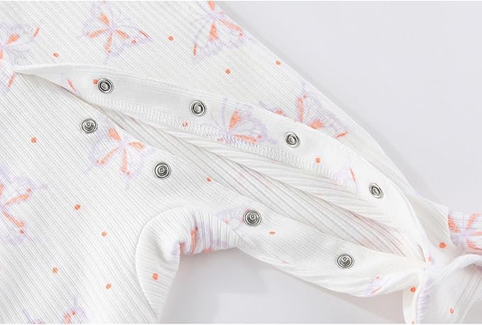 Fashion Baby Boy Girl Clothing Set Cotton Soft 3-Piece Long Sleeve Button Rompers 5-Pack Hats&Gloves Infant Clothes