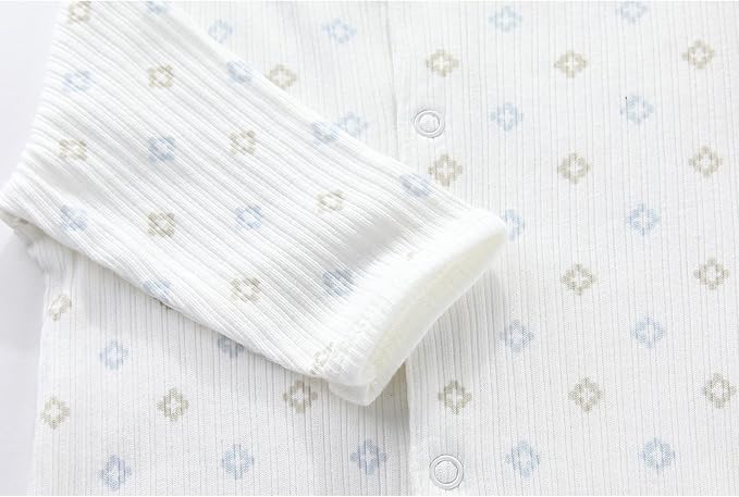 Fashion Baby Boy Girl Clothing Set Cotton Soft 3-Piece Long Sleeve Button Rompers 5-Pack Hats&Gloves Infant Clothes