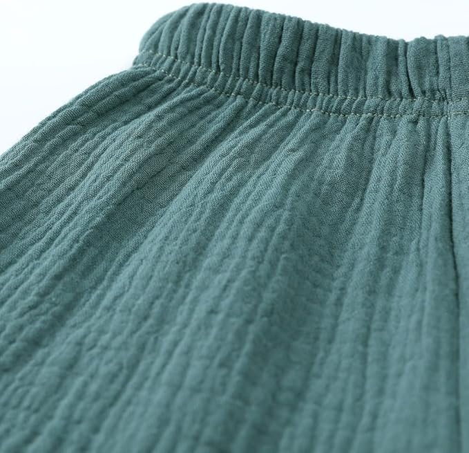 MYGBCPJS Baby Boys Girls Cotton Linen Trousers Kids Casual Ankle Pants Loose Long Bloomers