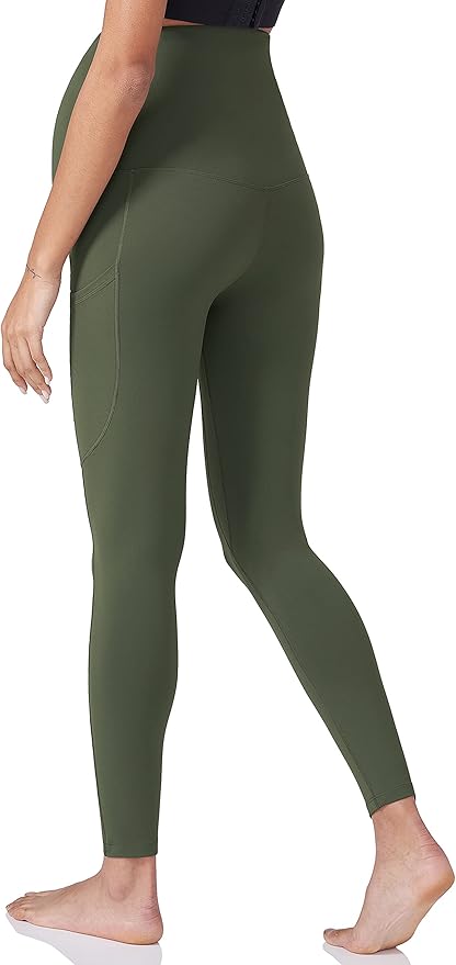 POSHDIVAH 3 Pack Women's Maternity Workout Leggings Over The Belly Pregnancy Yoga Pants with Pockets