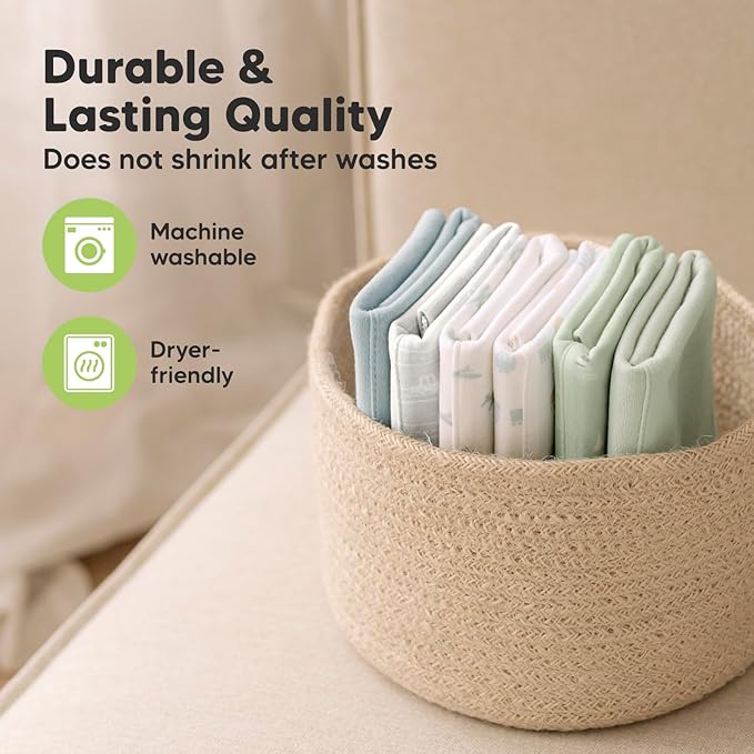 Organic Burp Cloths Baby Boy, Girl - 6-Pack Large Cotton Burping Cloths for Babies, Spit Up Rags, Super Absorbent, Ultra Soft Newborn Rag, Gender Neutral, Machine Washable, Durable (Vessels)