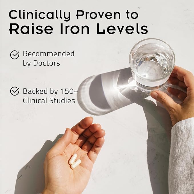 SiderAL Forte Iron Supplement Clinically Proven to Increase Levels Without Side Effects | Sucrosomial High Absorption Gentle Iron Pills for Women and Men | Vitamin C | Anemia & Energy Support | 30 ct